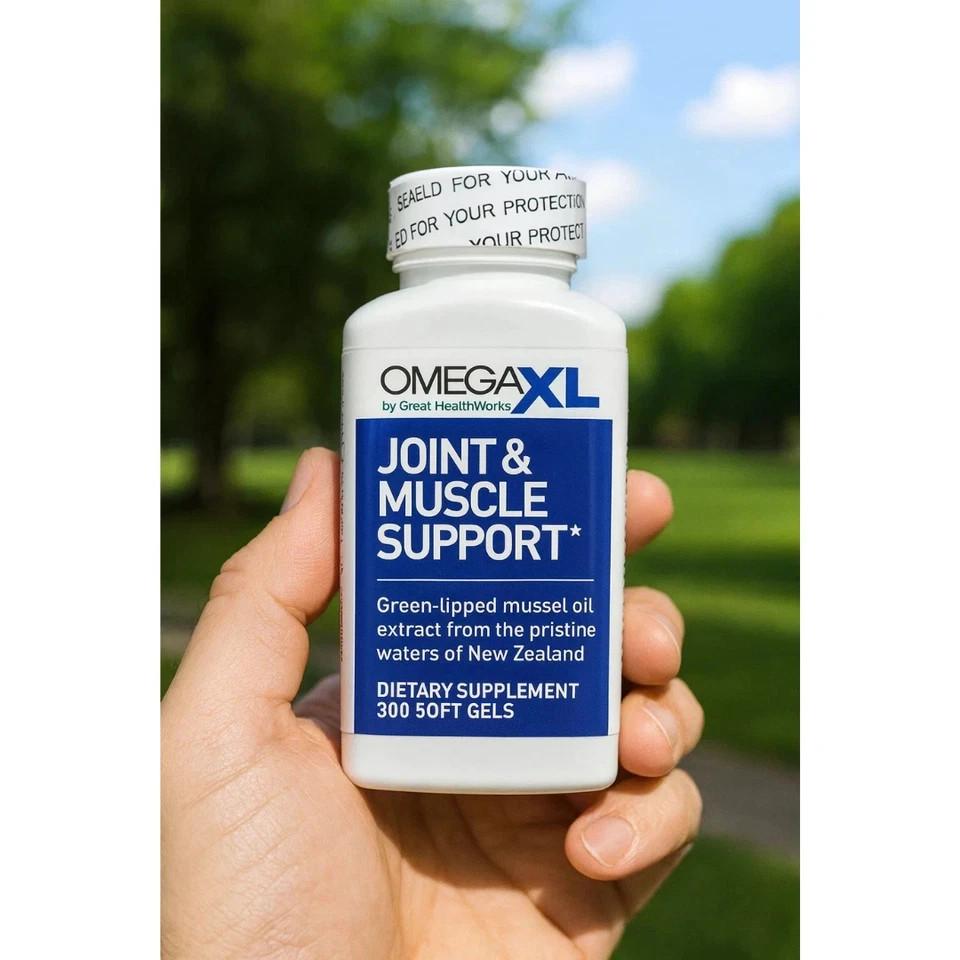 OmegaXL 300 Soft Gels Joint & Muscle Support Supplement | Green-Lipped Mussel Oil | New Zealand | Fresh USA Stock