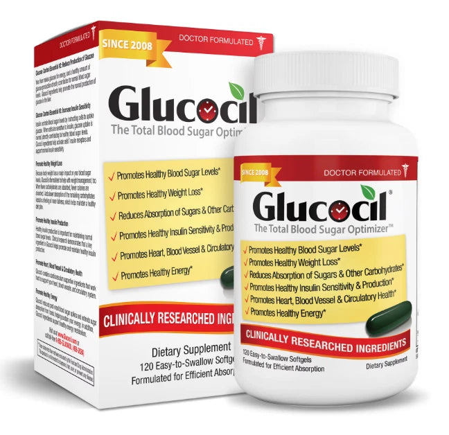 Glucocil 30-Day Supply 120 Count Blood Sugar Support