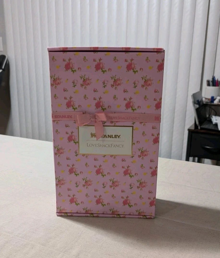 Stanley x LoveShackFancy Sunset 40oz Quencher H2.0 Pink Floral Tumbler