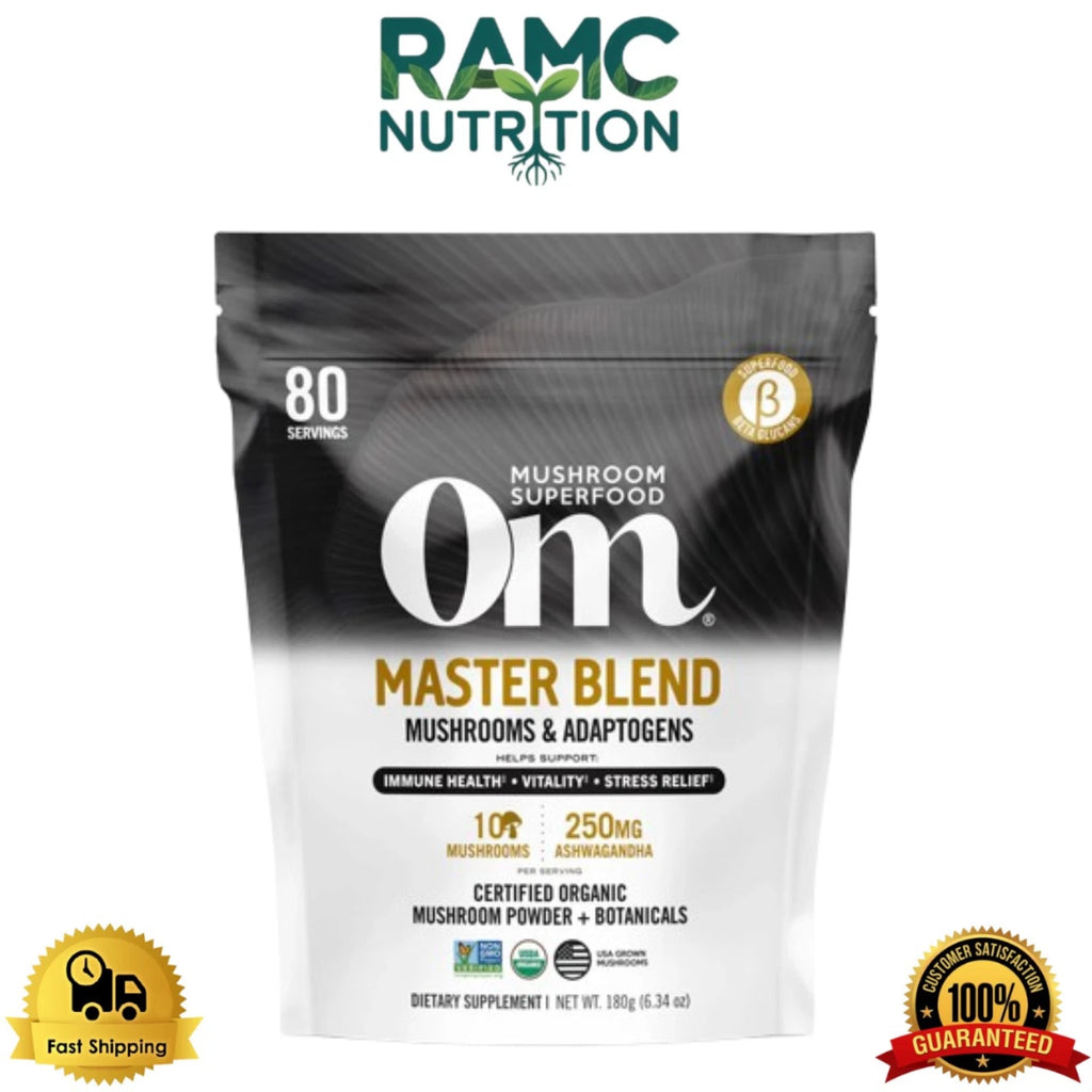 OM Mushroom Superfood Master Blend – Organic Mushroom Powder – 80 Servings