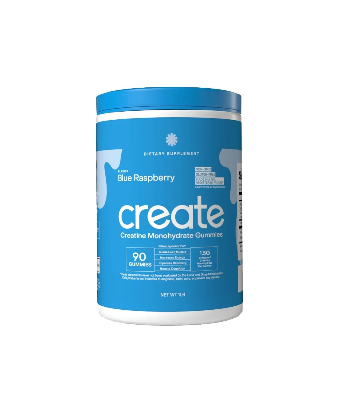 Creatine Gummies 1.5g – Blue Raspberry – Vegan – 90 Count