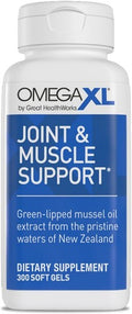 OmegaXL 300 Soft Gels Joint & Muscle Support Supplement | Green-Lipped Mussel Oil | New Zealand | Fresh USA Stock