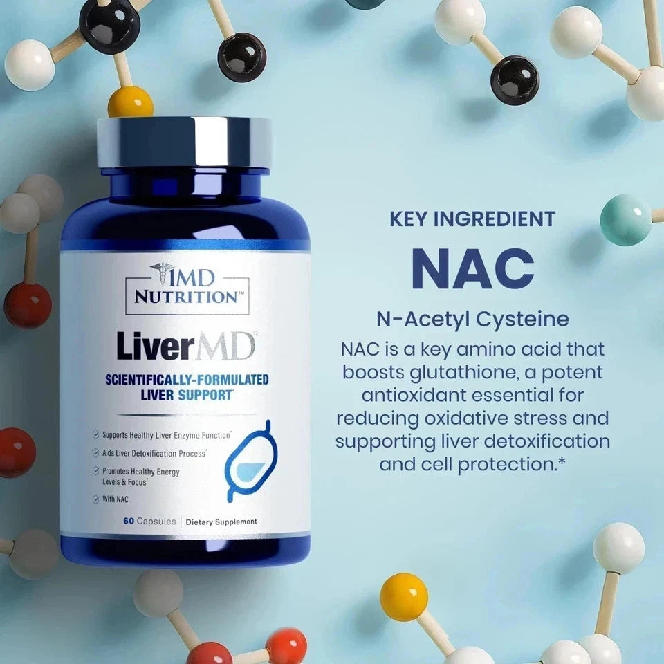 1MD Nutrition LiverMD – Liver Support with Milk Thistle