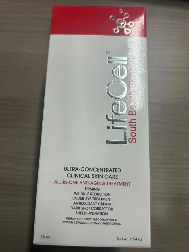 LifeCell South Beach All-In-One Anti-Aging Treatment 2.54 oz New