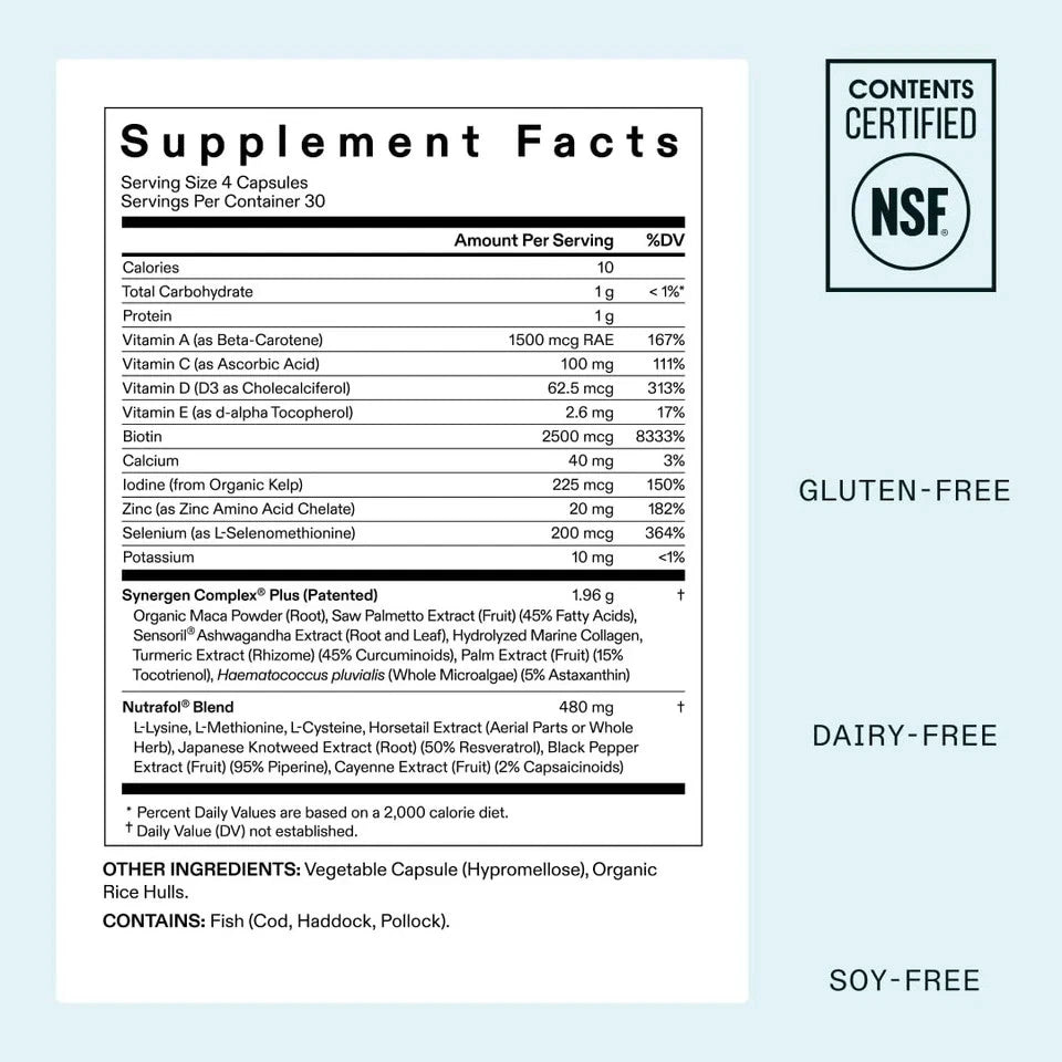 Nutrafol Women's Balance Hair Growth Supplement 120 Capsules