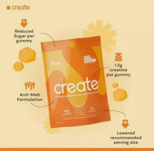 Creatine Monohydrate Gummies – Orange, 90 Count