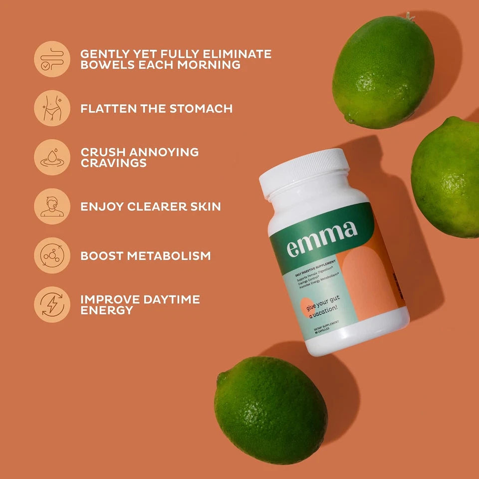 Emma 60 Capsules Energy & Digestive Gut Health SupplementEmma 60 Capsules Energy & Digestive Gut Health Supplement