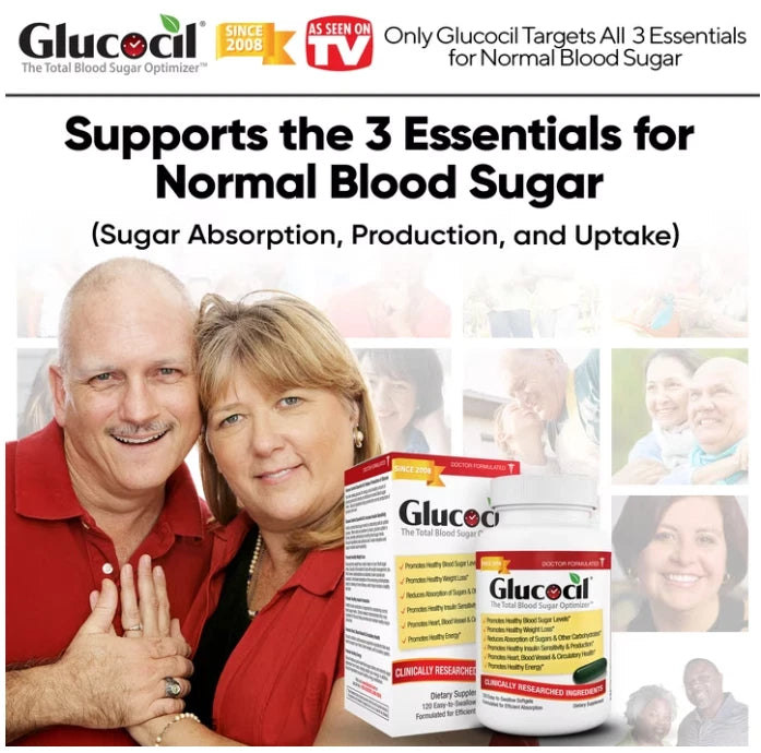 Glucocil 30-Day Supply 120 Count Blood Sugar Support