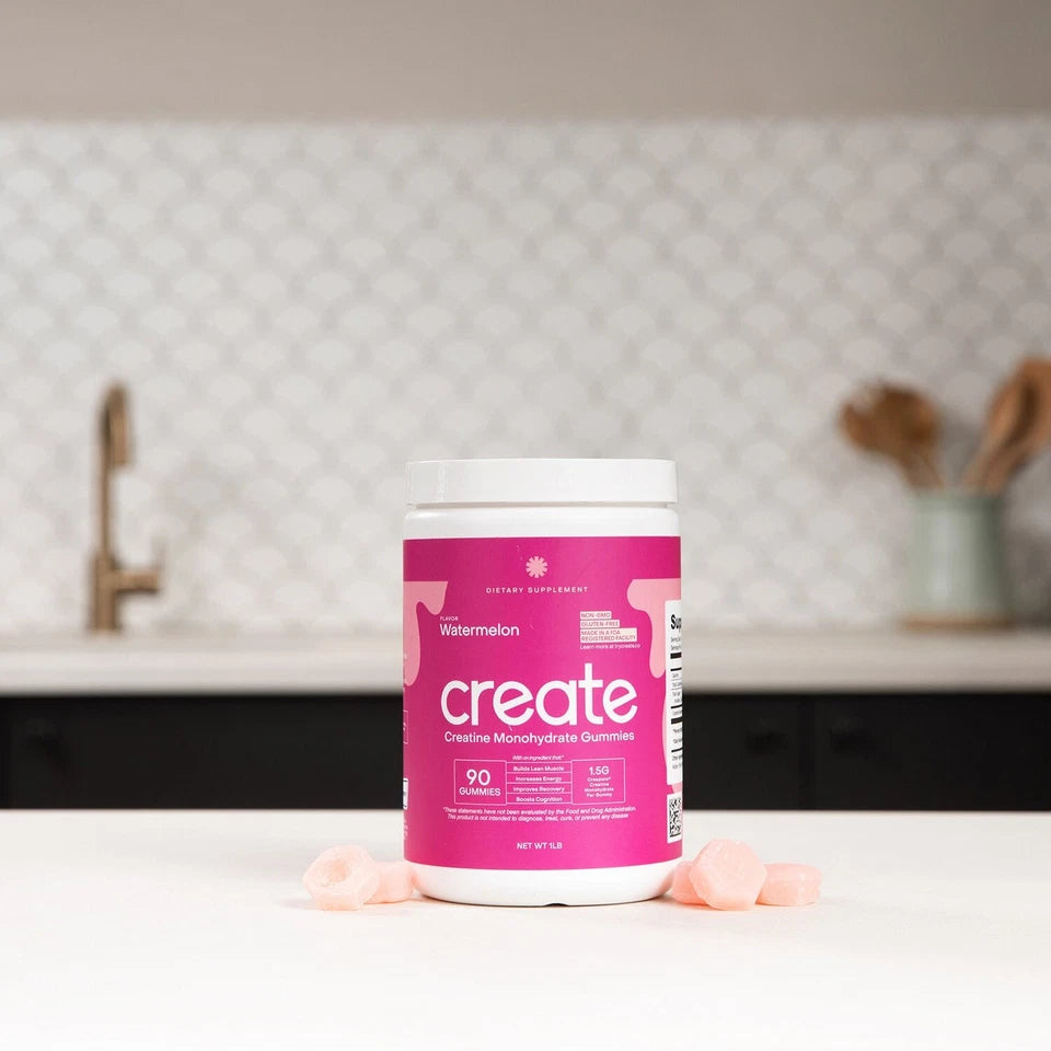 Creatine Monohydrate Gummies – Watermelon Flavor – 90 Gummies