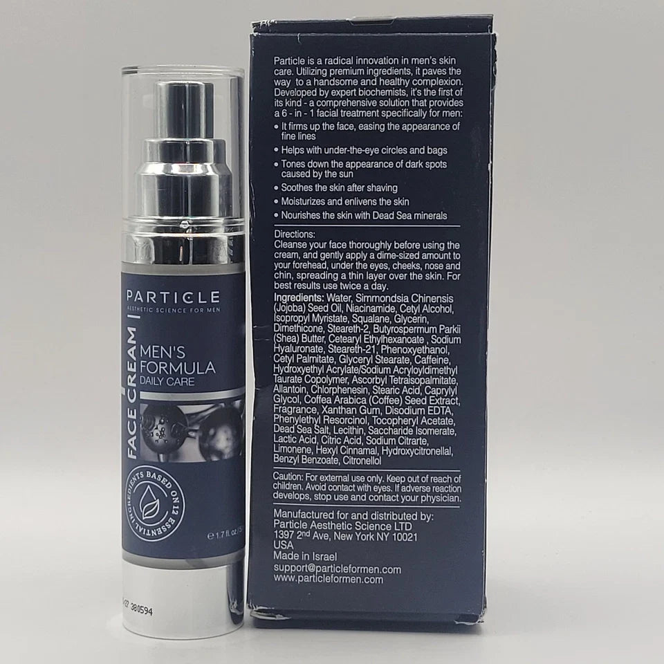 PARTICLE Men's Face Cream – Men's Formula Daily Care – 1.7 fl oz / 50ml