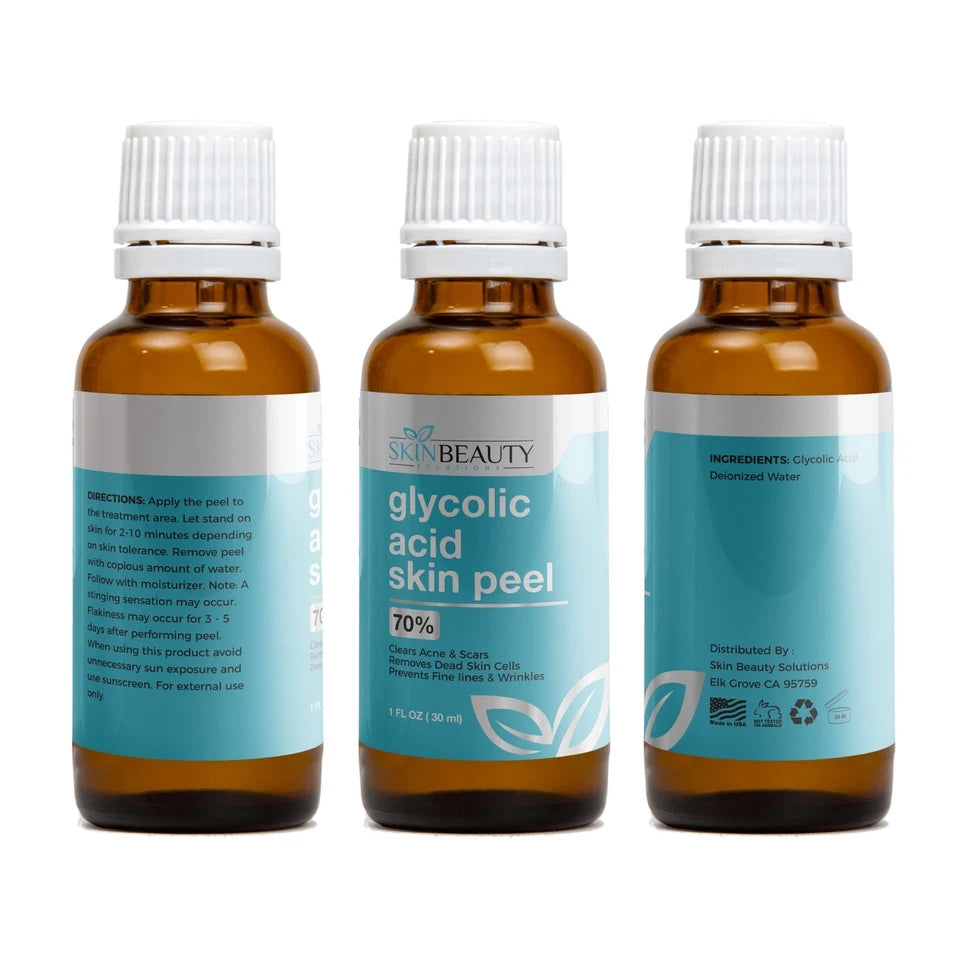 Glycolic Acid Cosmetic Peel Unbuffered Exfoliating Skin Care Solution