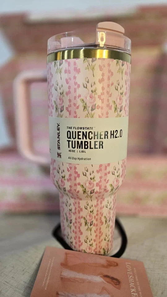 Stanley Floral Pink 40oz Tumbler