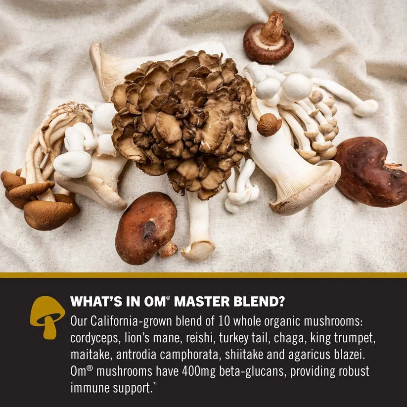 OM Mushroom Superfood Master Blend – Organic Mushroom Powder – 80 Servings