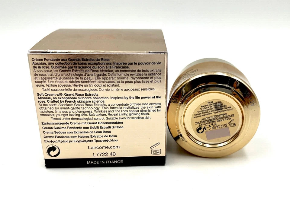 Lancôme Absolue Soft Cream 15ml Grand Rose Extracts New in Box