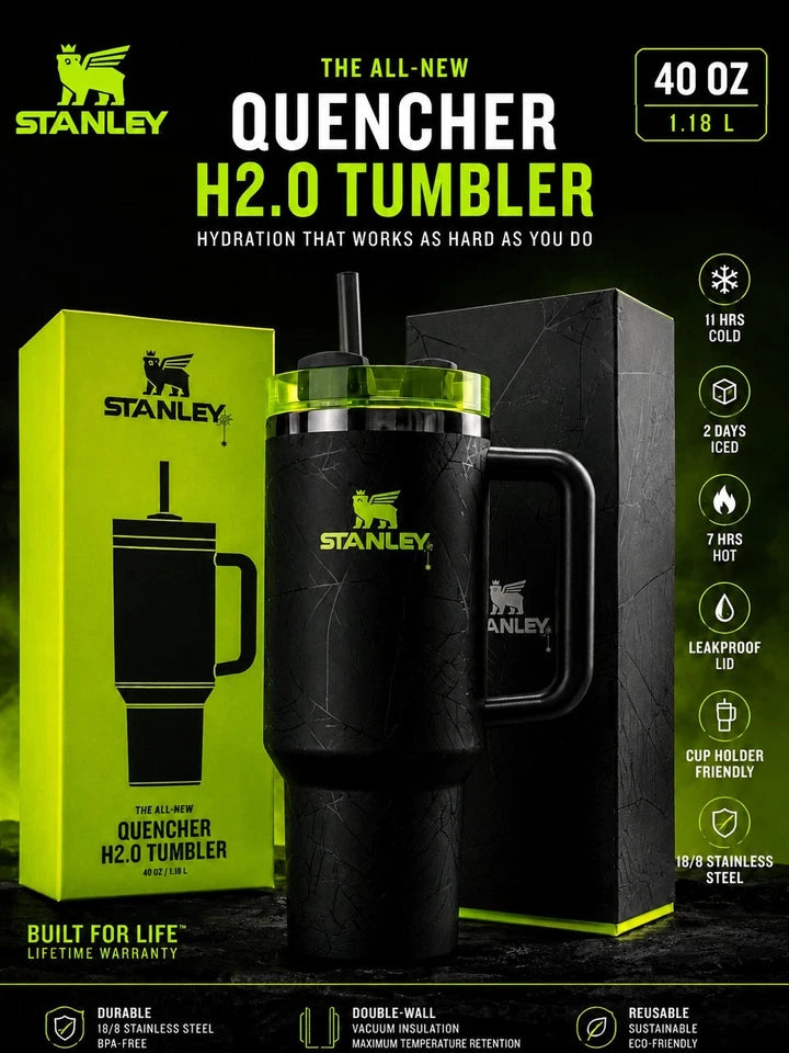 Stanley Halloween Web Glow H2.0 40oz Tumbler Limited Edition New