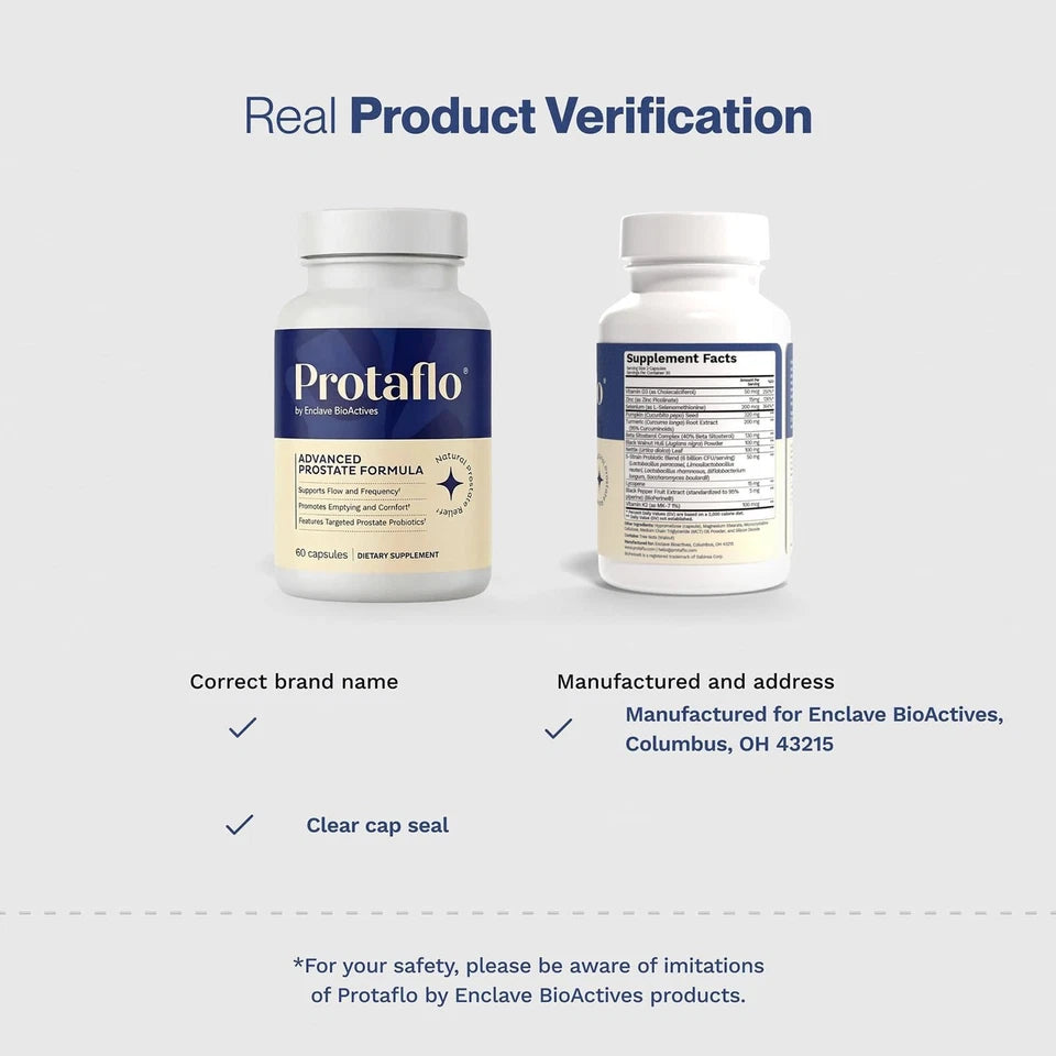 Enclave BioActives Protaflo Prostate Formula 2 Pack 60 Capsules D3 Zinc