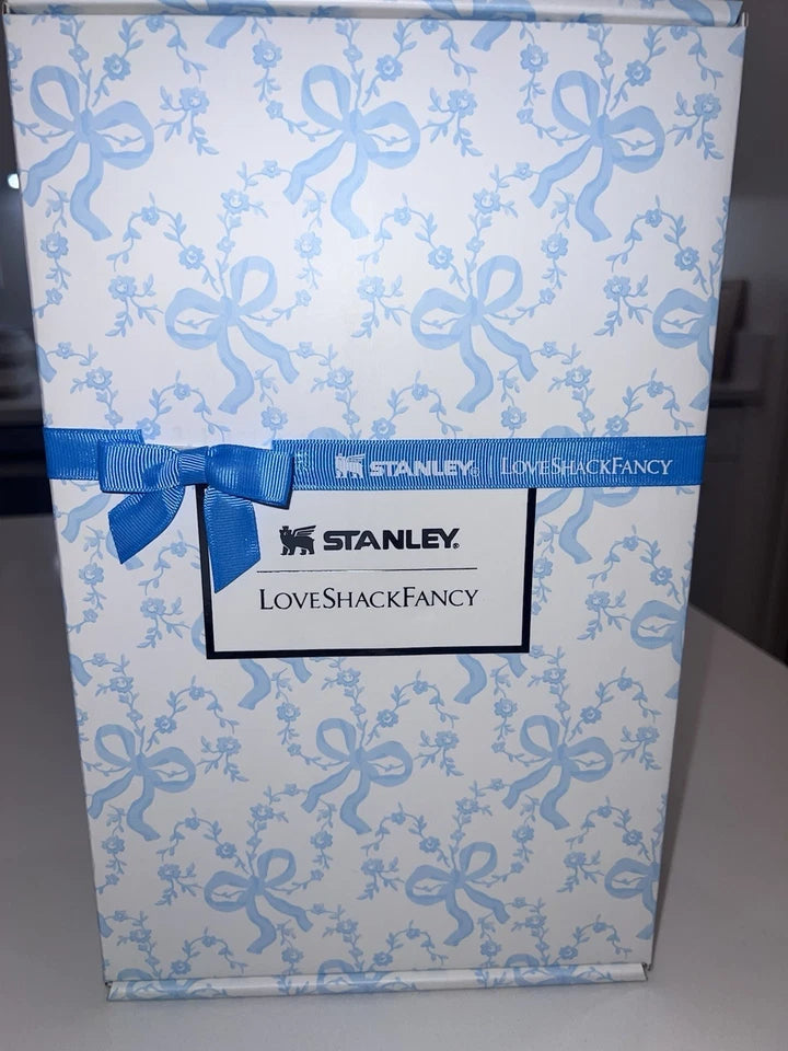 Stanley x LoveShackFancy Quencher H2.0 40oz Blue White Floral Tumbler