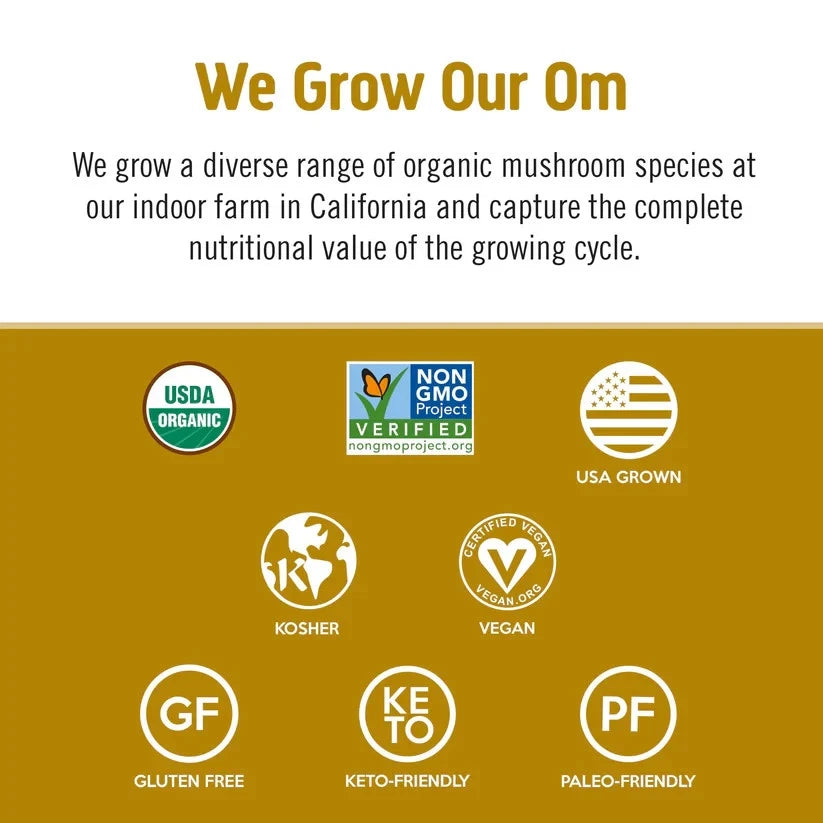 OM Mushroom Superfood Master Blend – Organic Mushroom Powder – 80 Servings