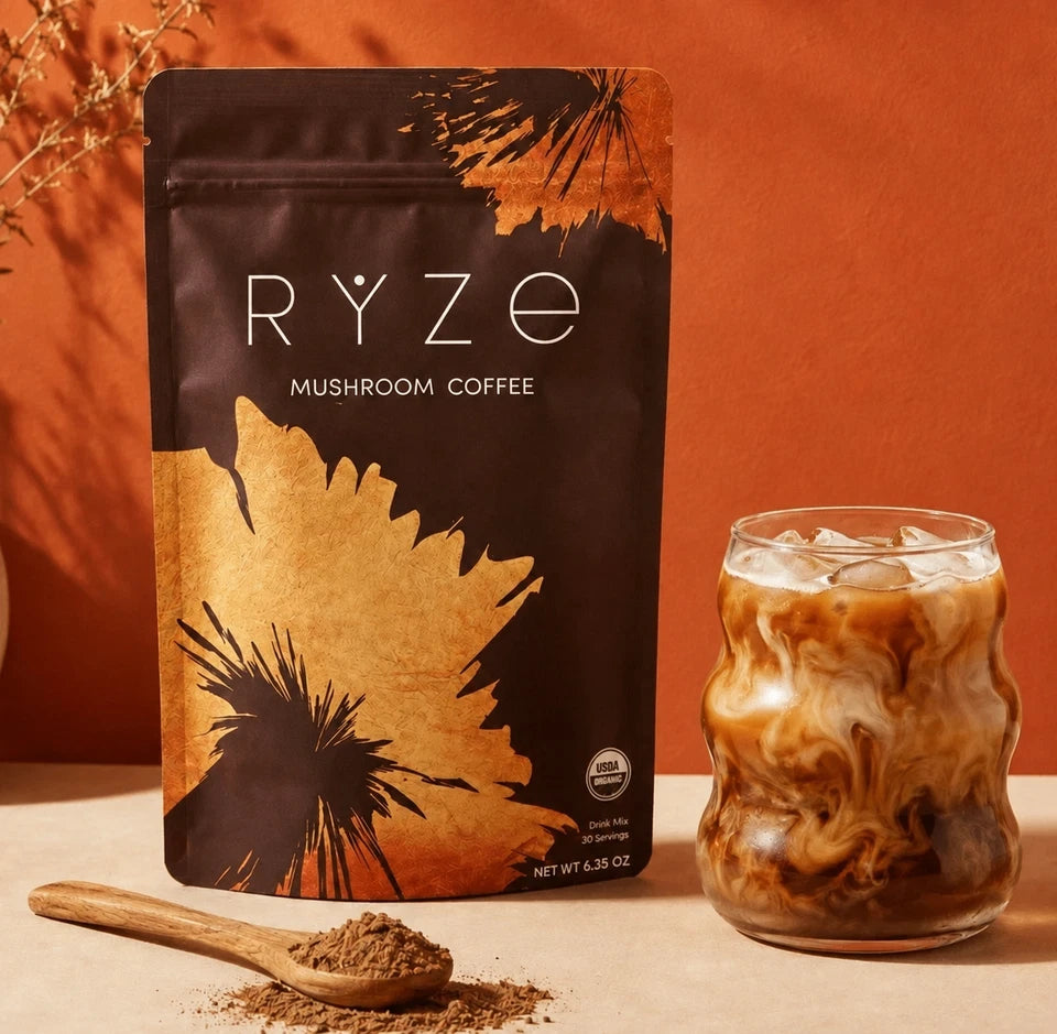 NEW RYZE Mushroom Coffee Gut Health Supplement 30 Servings