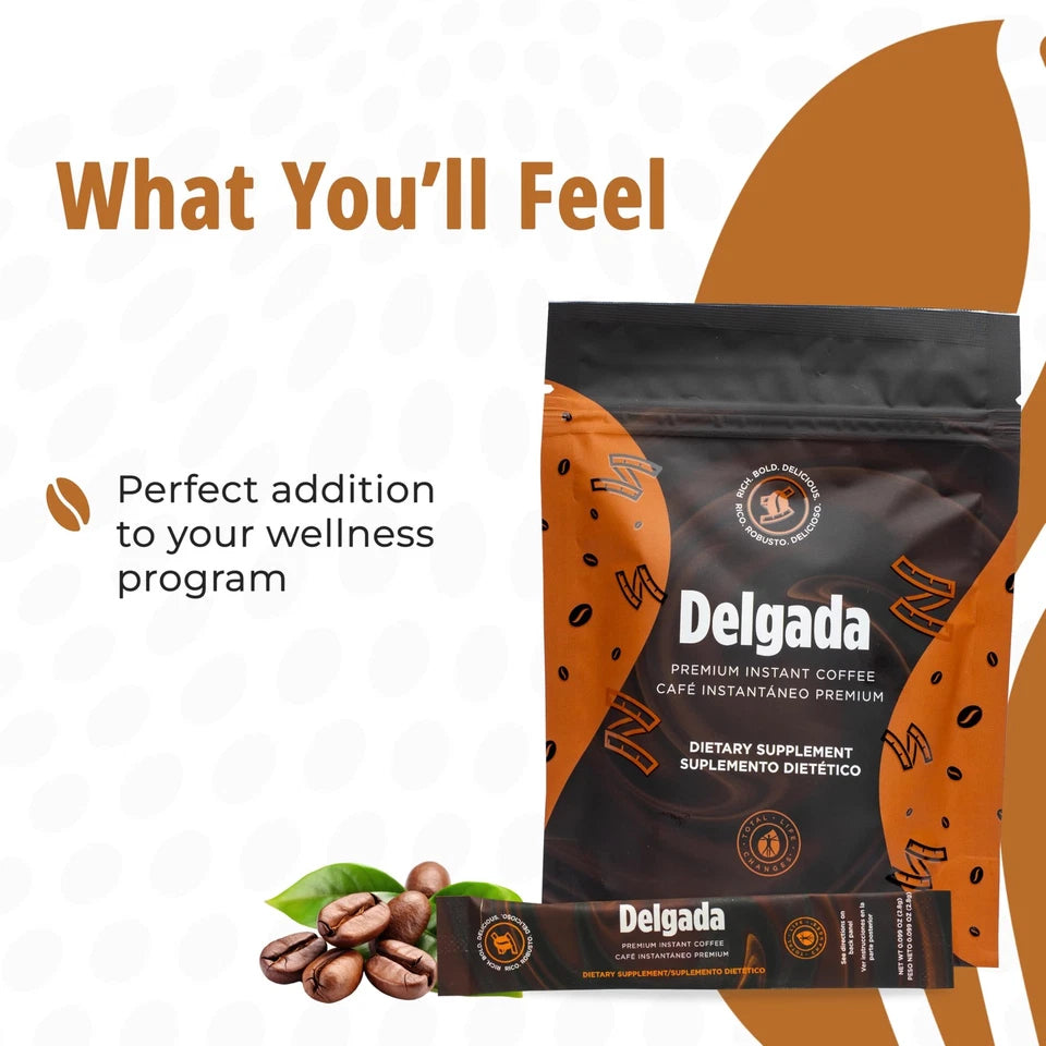 Delgada Instant Coffee with Garcinia Cambogia – 28 Count