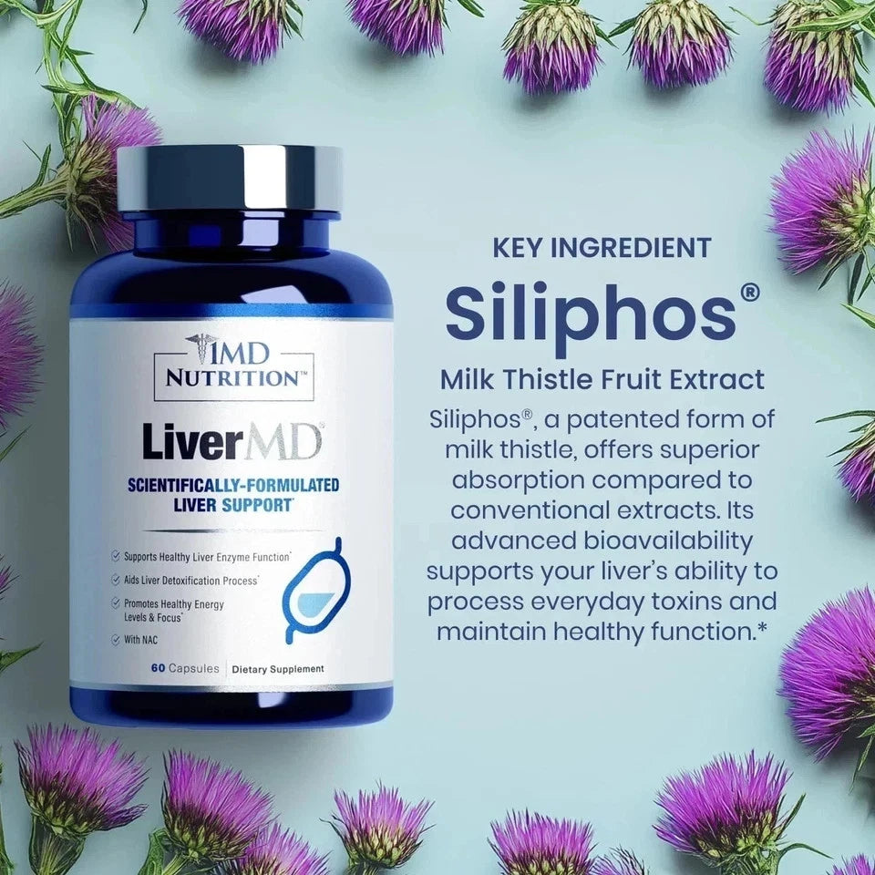 1MD Nutrition LiverMD – Liver Support with Milk Thistle