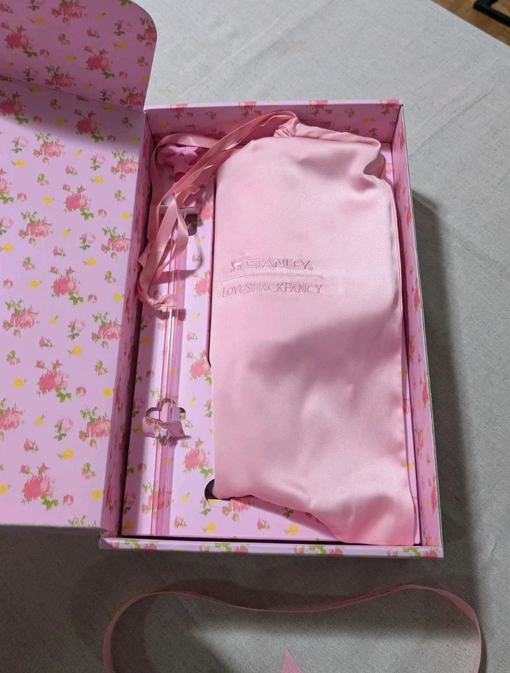 Stanley x LoveShackFancy Sunset 40oz Quencher H2.0 Pink Floral Tumbler