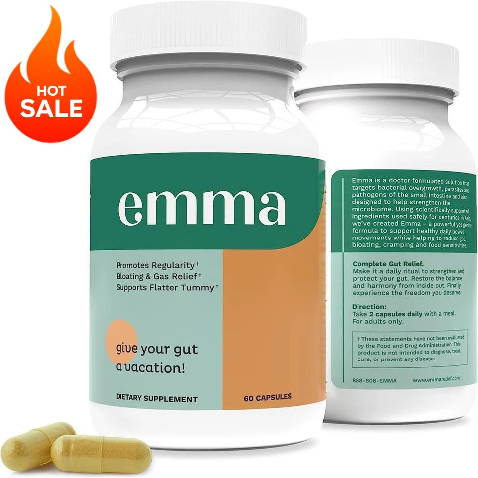 Emma 60 Capsules Energy & Digestive Gut Health SupplementEmma 60 Capsules Energy & Digestive Gut Health Supplement