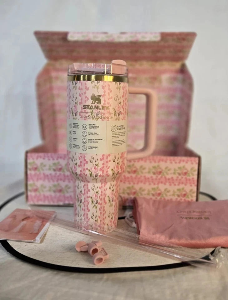 Stanley Floral Pink 40oz Tumbler