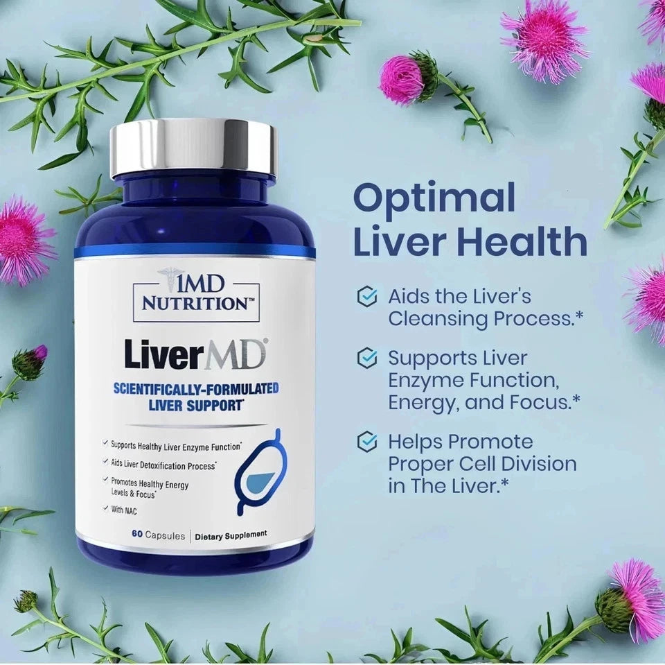 1MD Nutrition LiverMD – Liver Support with Milk Thistle